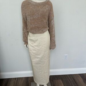 Cozy Brown Fuzzy Sweater by Anthropology
***Skirt not included***